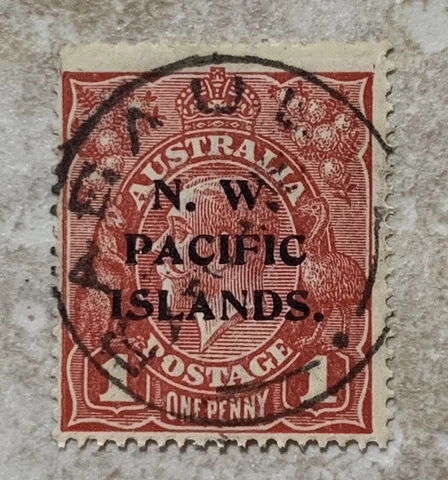 1915 NEW GUINEA STAMP MI. #21 NW PACIFIC ISLANDS OVPT RABAUL SON CANCEL TYPE III Cover