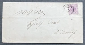 Germany - Wittenberg 1880 Official 5 pf stamp Folded Cover - Picture 1 of 4