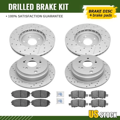 Rotores de disco delanteros traseros pastillas de freno de cerámica para Honda Odyssey 2002 2003 2004 Foto 1 de 4