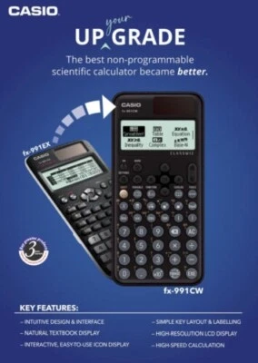 Casio FX-991CW Classwiz Non-Programmable Scientific Digit Original With Invoice - Image 1 of 2