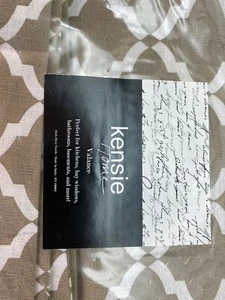 Taupe & White 100% Cotton Window Curtain Valance: Moroccan Tile Design, 58Wx15L - Picture 1 of 4