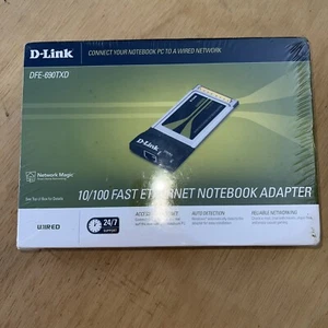 New D-Link DFE-690TXD 10/100Mbps Notebook Cardbus Adapter - Photo 1/9