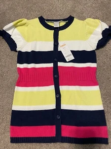 NWT GIRLS GYMBOREE CAPE COD CARDIGAN SWEATER M 7 8  - Picture 1 of 2