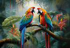 Tropical Birds Parrot Canvas Art -Home Decor Wall Art Print Poster Painting 075