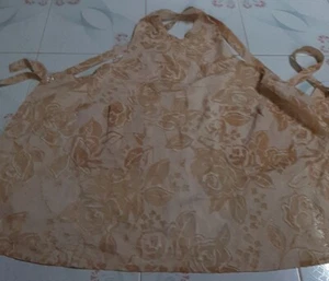 Vintage Flower JUNKO SHIMADA Apron embroidered lace pattern transparent fabric - Picture 1 of 8