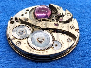 Pocket Watch Movement Postala with Crystal Jewelry Pendant Art Craft 4 cm - Picture 1 of 10