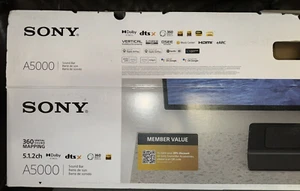 Sony HT-A5000 5.1.2ch Dolby Atmos Sound bar - Ship same day by 3PM - Picture 1 of 16