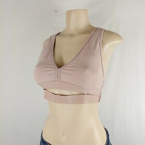 Forever 21 pink Athletic crossback Sports padded  Bra Size large 
