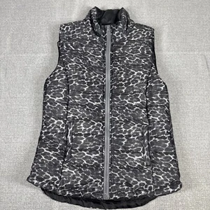 Women's Rue 21 Leopard Sleeveless Full Zip Puffer Vest Size Medium - Picture 1 of 8