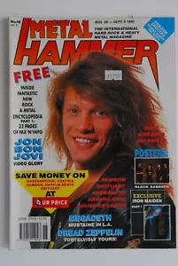 METAL HAMMER MAGAZINE 1990 JON BON JOVI MEGADETH COMPLETE IRON MAIDEN SABBATH - Picture 1 of 5