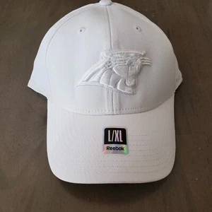 NEW Carolina Panthers Hat Cap Mens L/XL White Fitted NFL Football Reebok Adult - Picture 1 of 10