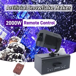 Máquina de nieve 2000 W 110 V LED escenario DJ máquina de copos de nieve decoración de fiestas de Navidad con control remoto - Imagen 1 de 13