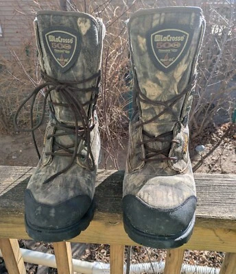 LaCrosse Men's 500gm Thinsulate Hyper-Dri Size 12W oil resist Hunting Camo Boots - Image 1 of 4