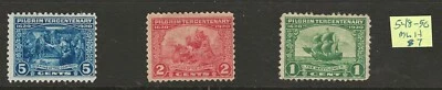 US Scott #548-50 MLH Fine/VF Pilgrim Issue 1920! (7) - Image 1 of 2