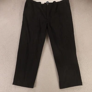 Pantalones chinos George para hombre 48 negros mezcla de algodón caquis frente plano 48x30 - Imagen 1 de 8