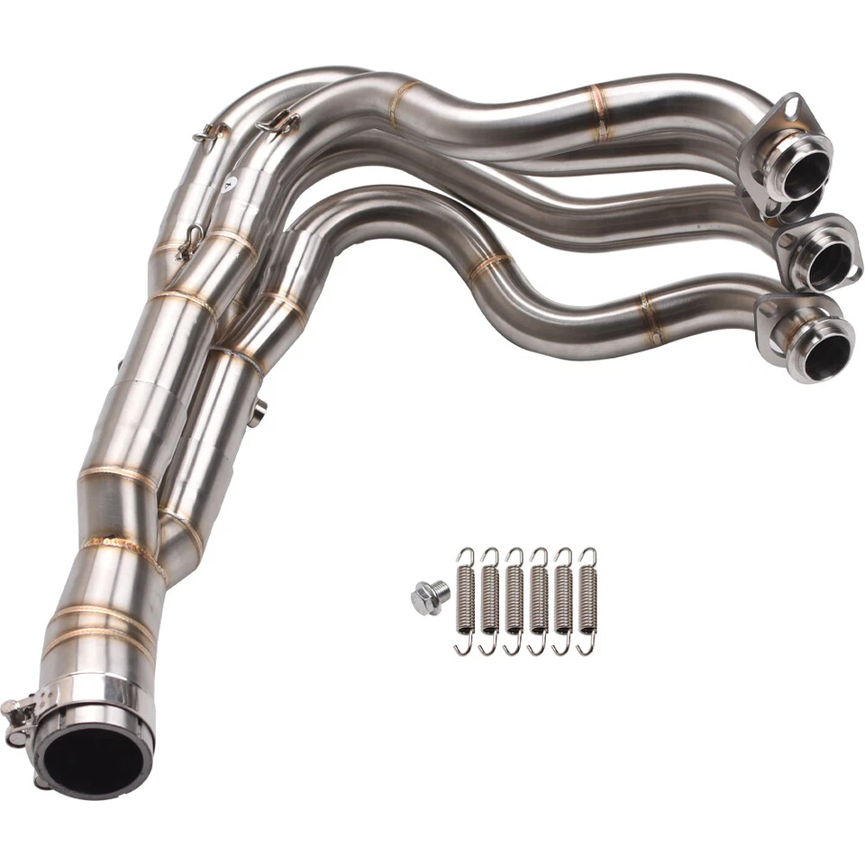 For Kawasaki Ninja ZX6R ZX636 2009-2019 Modified Header Exhaust Front Link Pipe - Image 1 of 4