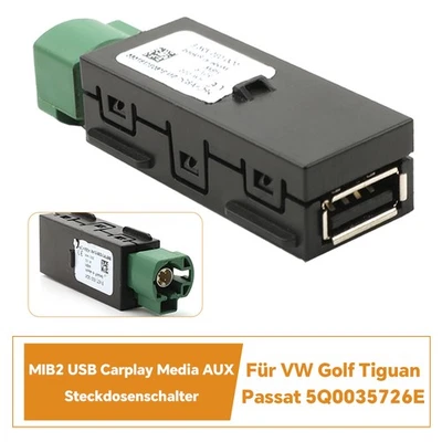 5Q0035726E MIB2 USB Carplay Media Switch Instalación Enchufe Adaptador Zócalo DE - Imagen 1 de 4