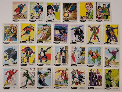 1978 DC COMICS SUPER HEROES Taystee STICKER CARD SET 27/30 EX/NM Superman JOKER+ - Image 1 of 4