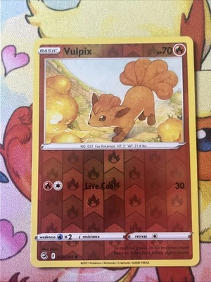 SWSH08: Fusion Strike #028/264 Vulpix (28) Reverse Holo LP - Image 1 of 2