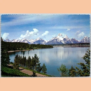 Postcard Grand Teton Range Jackson Lake Wyoming National Park - Picture 1 of 4