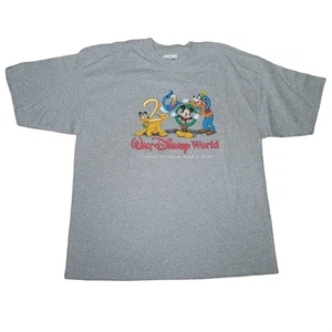 Vintage Disney World Y2K T Shirt NOS NWT Gray 2000 Millenium Size XL - Picture 1 of 4