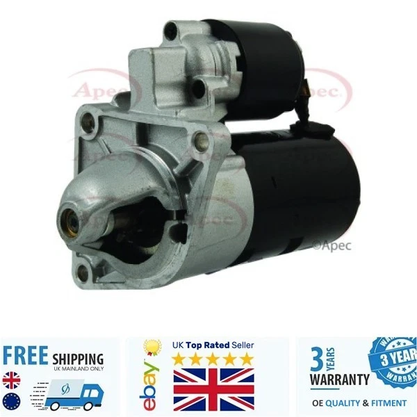Starter ASM1634 For Fiat STILO  PUNTO  MAREA  COUPE  BRAVO  BRAVA 46406973 APEC - Image 1 of 1
