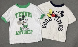 Disney Mickey Mouse Gap Boys 5T 5 Short Sleeve Crew Tennis Good Green Navy Set 2 - Picture 1 of 9