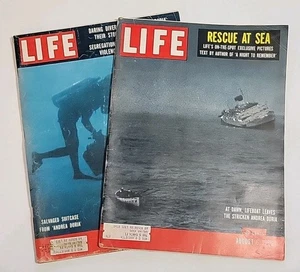 Life Magazine August 6 & September 17, 1956 Lot Of 2 Andrea Doria Shipwreck - Picture 1 of 7
