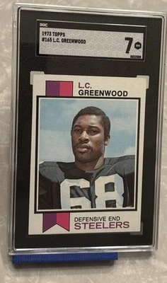 1973 Topps L.C. Greenwood #165 2nd Year SGC 7 Sharp! Steelers Legend Look! - Image 1 of 2