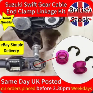 Suzuki Swift Gear Shift Cable Bush Gearbox Repair Kit From UK - 2 Bushes 2 Clips - Picture 1 of 9