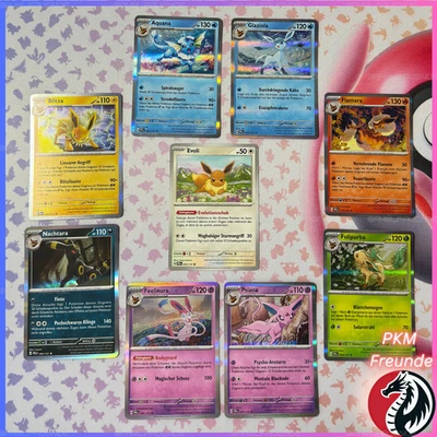 Evoli Set ✨Alle Holo Evoli Entwicklungen 🟢NM 🇩🇪Deutsch Prismatische PRE - Bild 1 von 4