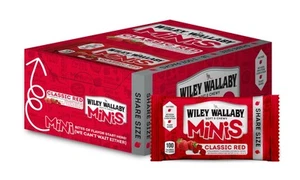 Bocados de regaliz rojo Wiley Wallaby 3,5 oz, paquete de 18 dulces de fresa masticables suaves - Imagen 1 de 7