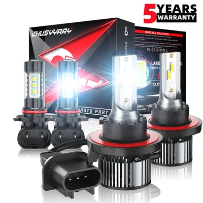 Kit combinado de faros LED altos/bajos + faros antiniebla 6000K para Jeep Liberty 2008-2012 Foto 1 de 4