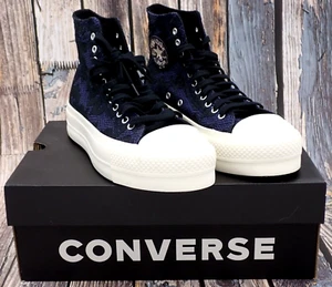 Converse CTAS Lift Platform High Top Sneakers Women's 6 Purple Black Lace NWB - Picture 1 of 10