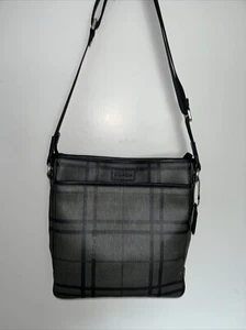 COACH F71061 Tattersall PVC Tech Messenger/Crossbody Unisex Bag Work Play Preppy - Picture 1 of 17