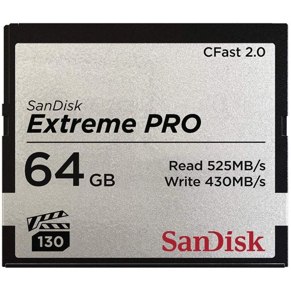 SanDisk Extreme PRO CFast 2.0 525MBs Memory Card 64GB   SDCFSP-064G-G46D - Image 1 of 2