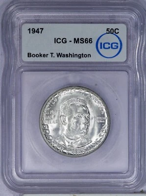 1947 Booker T. Washington Half Dollar 50C ICG MS66 - Image 1 of 2