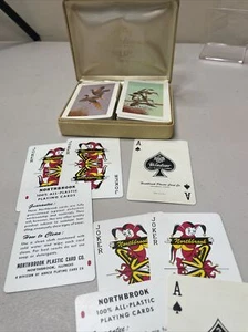 Vintage Duck /pheasant Playing Cards by Windsor Northbrook 2 deck Case - Picture 1 of 7