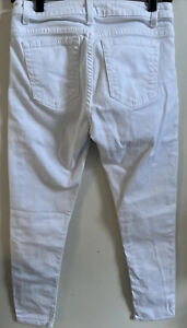 Boston Proper White Denim Jeans Straight Leg Womens Size 4 28x29