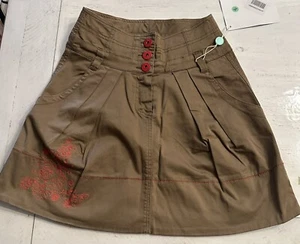 NWT Catimini Clothing Girls Skirt Embroidered Color Brown Orange Size 12 A - Picture 1 of 5
