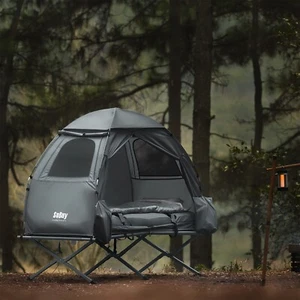 SoBuy Cama de Campo con Tienda 7en1 Tienda de Campaña Impermeable Cama de Camping OGS32-HG - Imagen 1 de 8