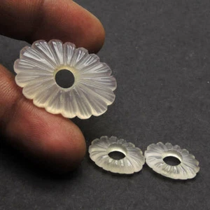 Juego de 3 piezas de gemas de ágata de cuarzo rosa rosa 43,70 cts 33x23x5,5, 18x13x4 mm - Imagen 1 de 2