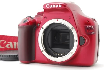 "Near MINT" Canon EOS Kiss X50 RED 12.2MP Digital SLR DSLR Camera Body - Image 1 of 4
