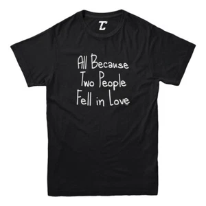 All Because Two People Fell In Love - Mom Dad Marriage Youth T-Shirt - Picture 1 of 20