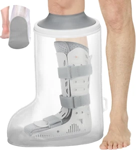 Waterproof Extra Wide Cast Covers for Shower Leg with Upgraded Non-Slip Bottom, - Picture 1 of 12