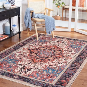 SAFAVIEH Riviera Collection RIV138A Ivory / Blue Rug - Picture 1 of 17