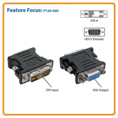 DVI to VGA Video Adapter (DVI-A to HD15 M/F) - Image 1 of 4