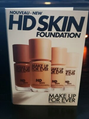 Make Up For Ever HD Skin Foundation 4 shades, 1 Sample Card - Image 1 of 4