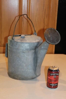 Vtg Antique Old Galvanized Water Sprinkling Can Metal Rustic Flower Garden Pail - Image 1 of 4