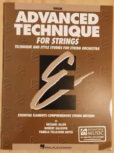 Violin Advanced Technique for Strings Hal Leonard String Method Orchestra Music - Picture 1 of 2